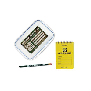 Official Geocache with Logbook and Pencil - Green Camo - Large